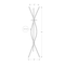 Monarch Specialties Coat Rack, Hall Tree, Free Standing, 3 Hooks, Entryway, 72"H, Bedroom, Metal, Brown, Contemporary I 2016 - alternate 3
